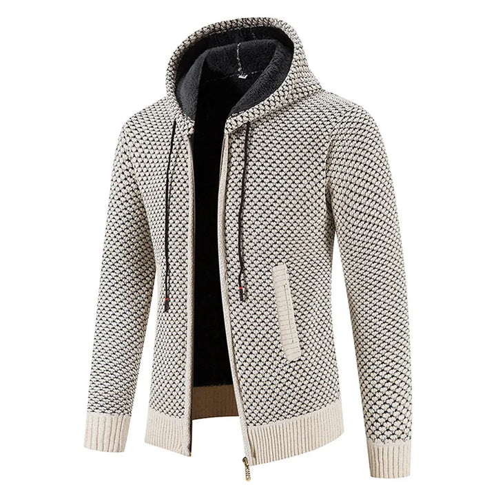 Finn Warmood Pánský svetr Premium pletený – s fleecovou podšívkou, elegantní a teplý