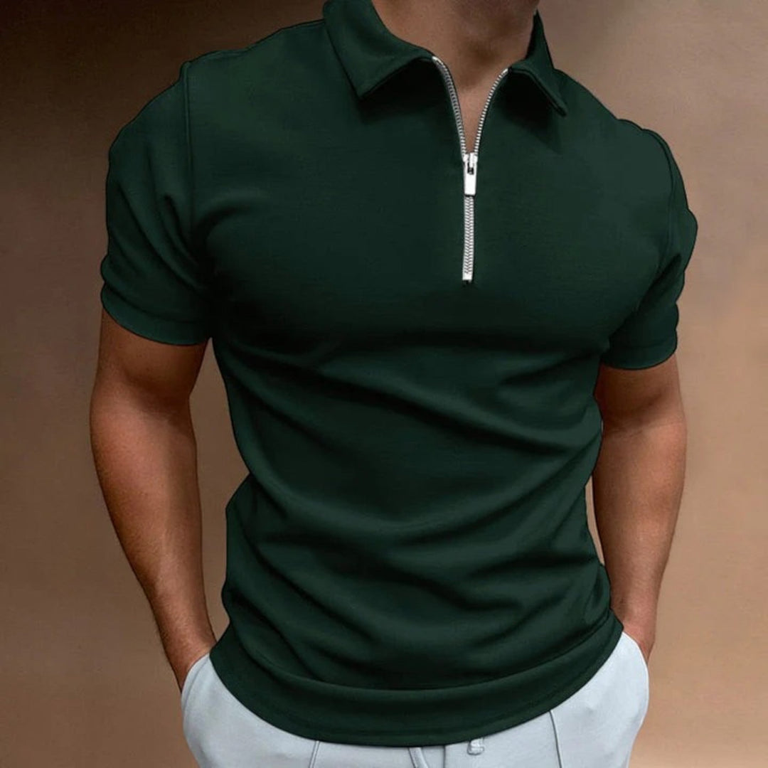 Théodore | Men's Casual Polo | Half Zipper
