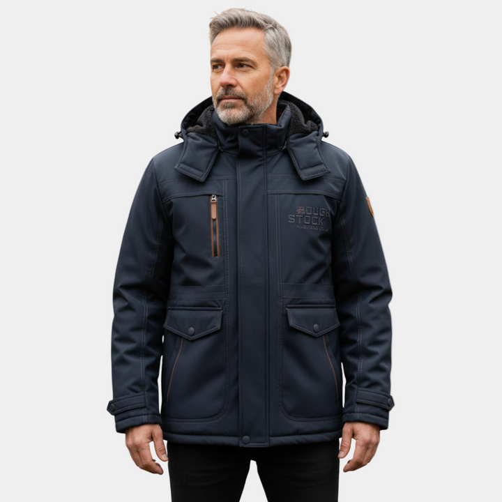 Zico Herren Winterjacke Gepolstert – Warme Jacke mit Kapuze und Isolierfutter