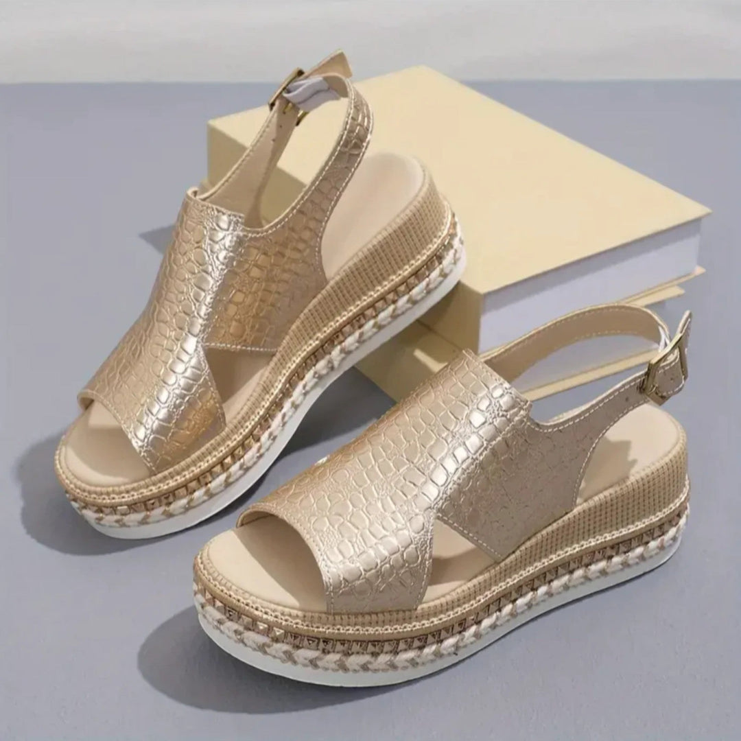 Maëlle | Elegantes sandalias con cuña y plataforma para mujer