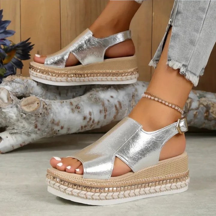 Maëlle | Elegantes sandalias con cuña y plataforma para mujer