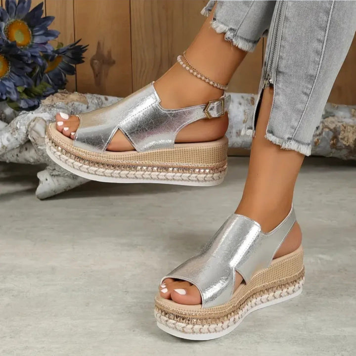 Maëlle | Elegantes sandalias con cuña y plataforma para mujer