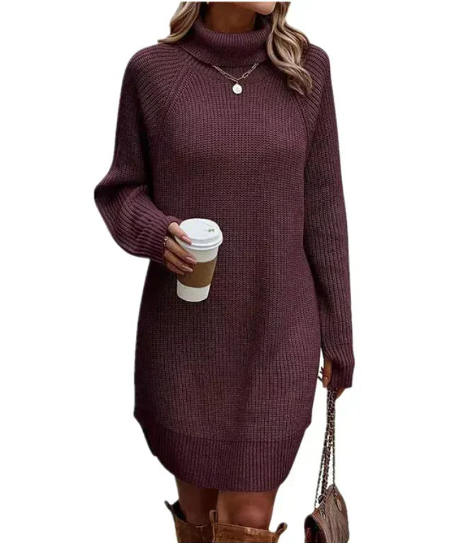 Rochie tricotată pentru femei | Mâneci lungi