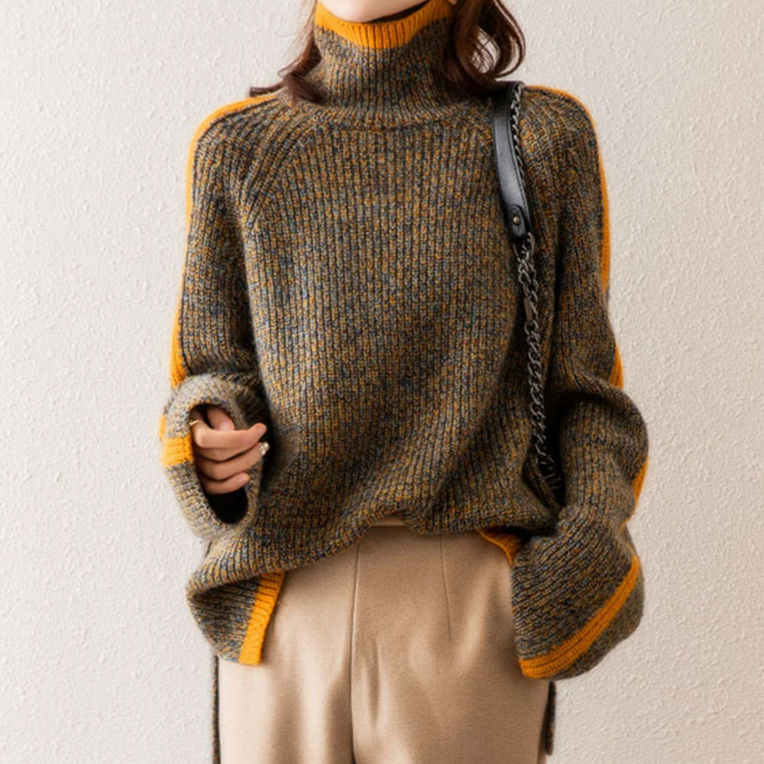 Maglione Dolcevita Lavorato A Maglia Da Donna Per L’Inverno | Oversize