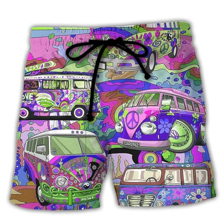 Léo | Trykte Strandshorts til Mænd | Sommer