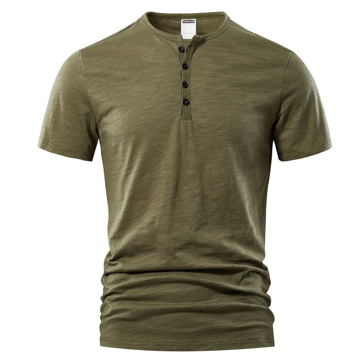 Michael | Tricou Casual Henley pentru Bărbați | Ușor