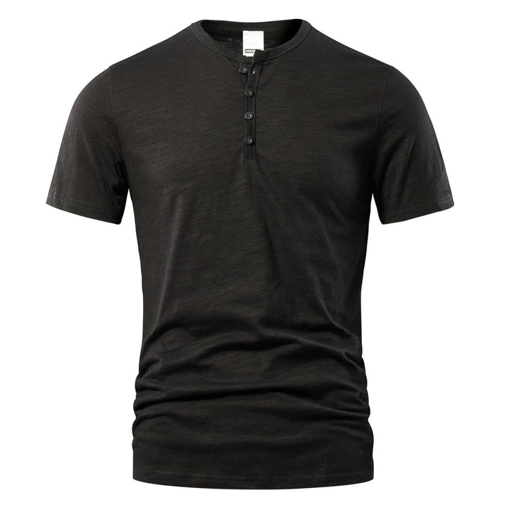 Michael | Tricou Casual Henley pentru Bărbați | Ușor