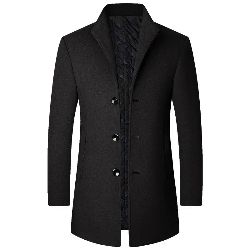 Manteau Jasper pour homme en laine mélangée – Business décontracté, élégant et chaud
