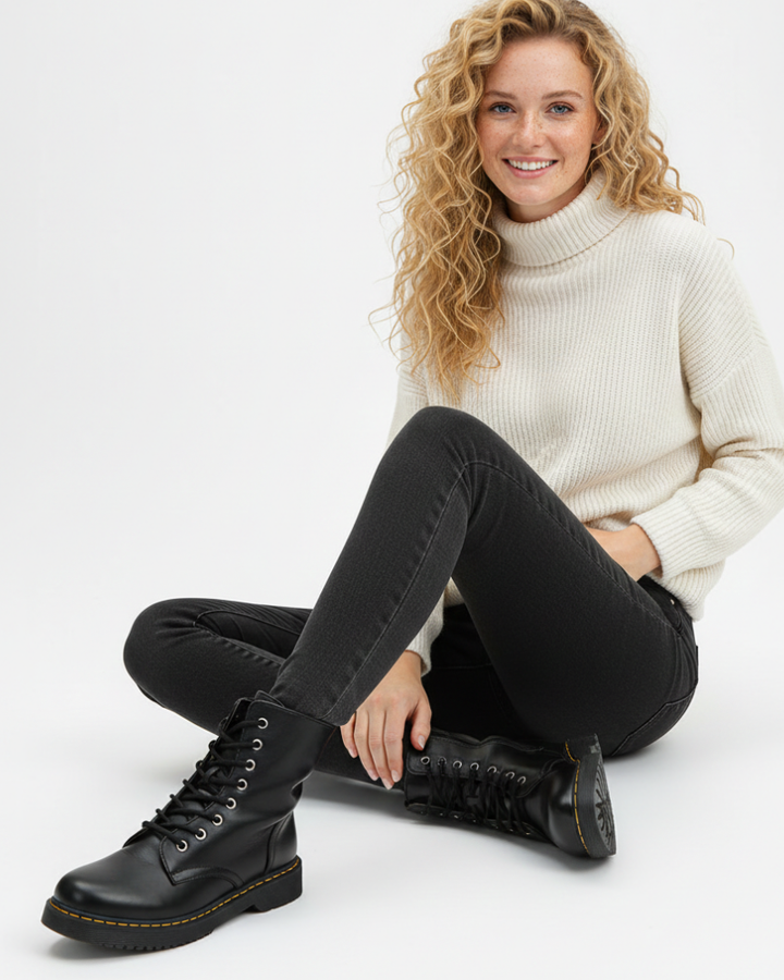 Dámské kožené vintage boty Alisha Stivali – elegantní, teplé a pohodlné
