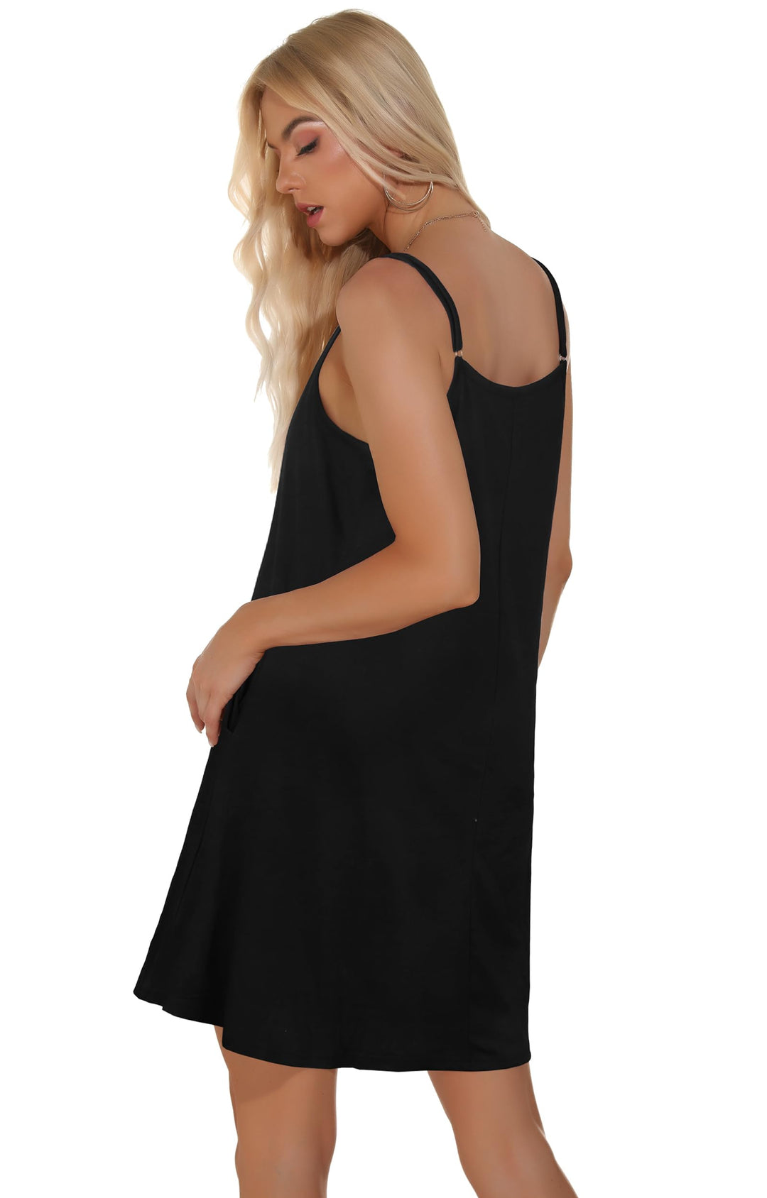 Veloura Vestito Estivo Donna – Spalline Sottili Regolabili, Scollo a V & Tasche Casual