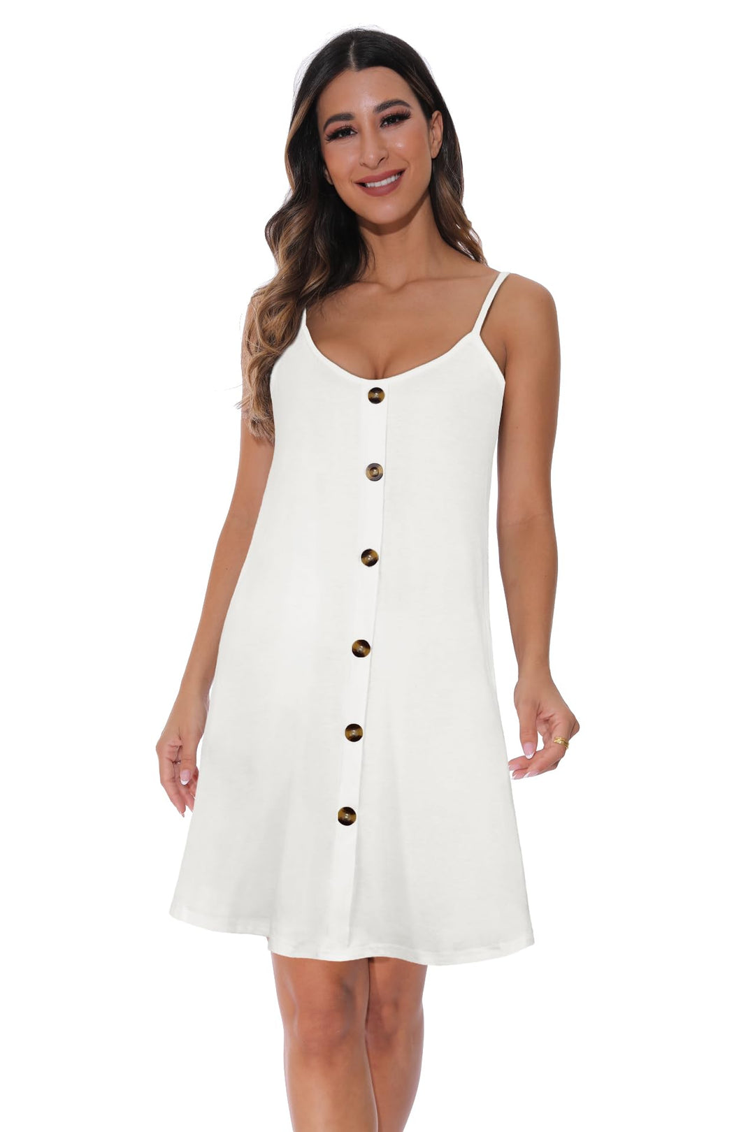 Veloura Vestito Estivo Donna – Spalline Sottili Regolabili, Scollo a V & Tasche Casual