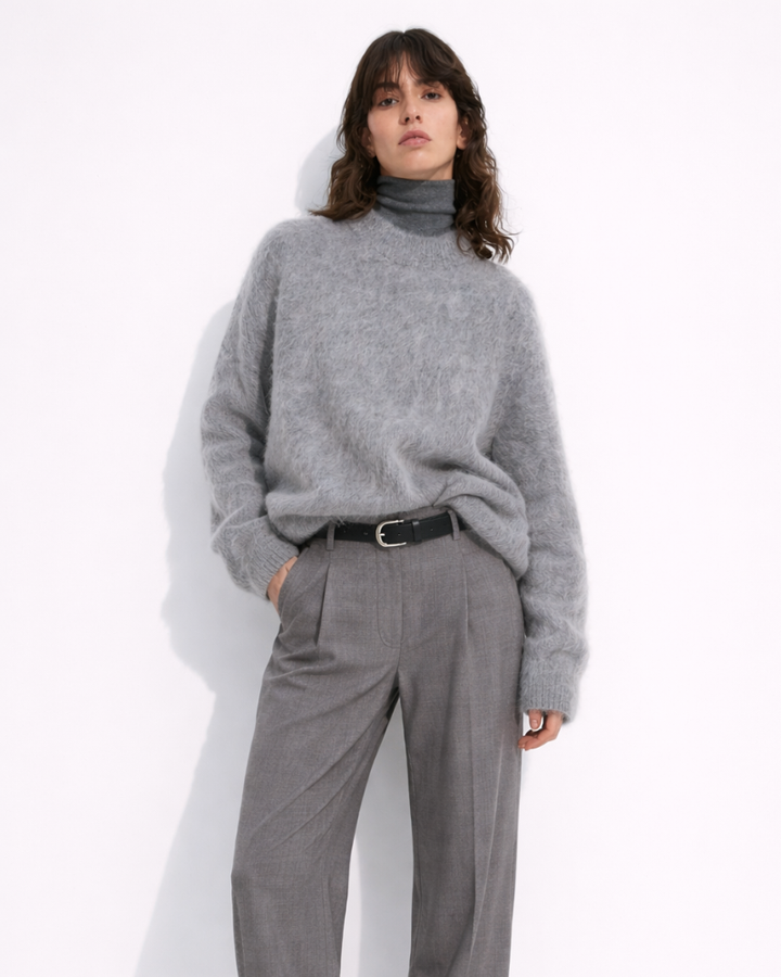 Meryl Pulover Damă Mohair – Pulover Moale Elegant Casual cu Croială Confortabilă