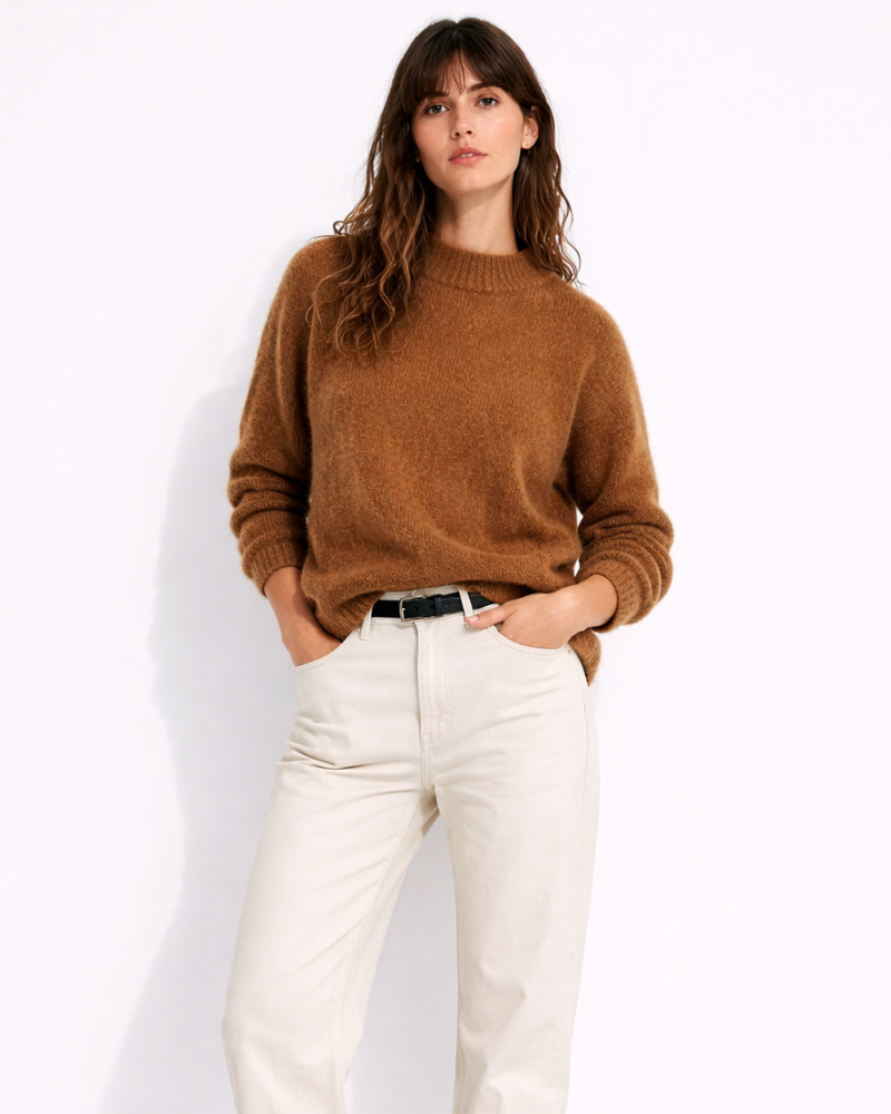 Meryl Pulover Damă Mohair – Pulover Moale Elegant Casual cu Croială Confortabilă
