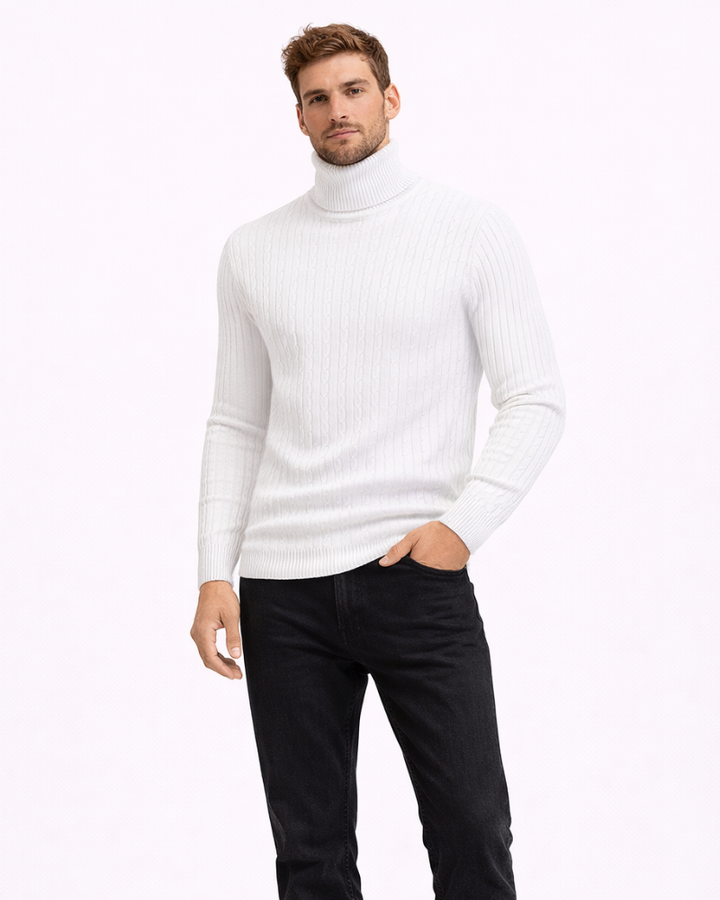 Stefano Maglione Uomo Guler Înalt – Pulover De Iarnă Elegant Din Tricot Moale