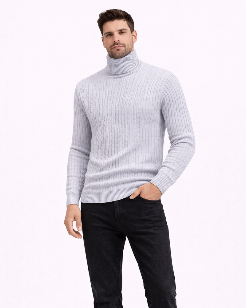 Stefano Maglione Uomo Guler Înalt – Pulover De Iarnă Elegant Din Tricot Moale
