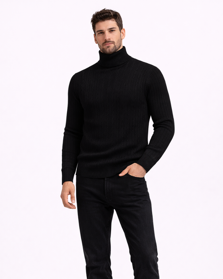 Stefano Maglione Uomo Guler Înalt – Pulover De Iarnă Elegant Din Tricot Moale