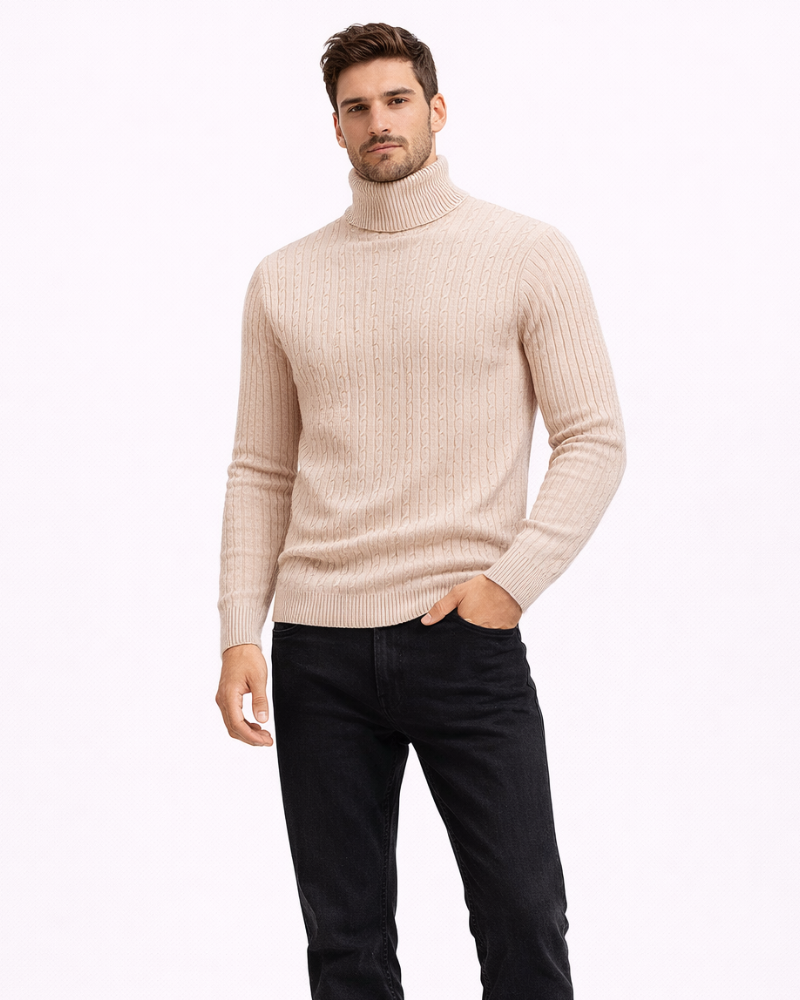 Stefano Maglione Uomo Guler Înalt – Pulover De Iarnă Elegant Din Tricot Moale
