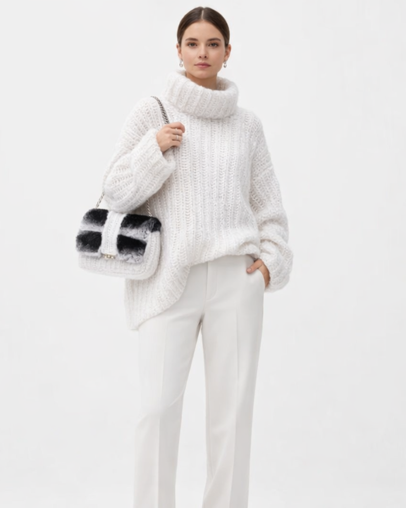 Eleonora Pulover Dolcevita Damă – Pulover Moale Elegant, Croială Confortabilă