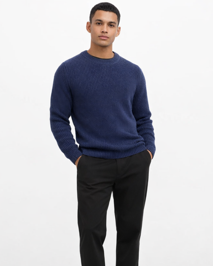 Edward Maglione Uomo Basic – Pulover din Tricot Moale Stil Casual de Toamnă