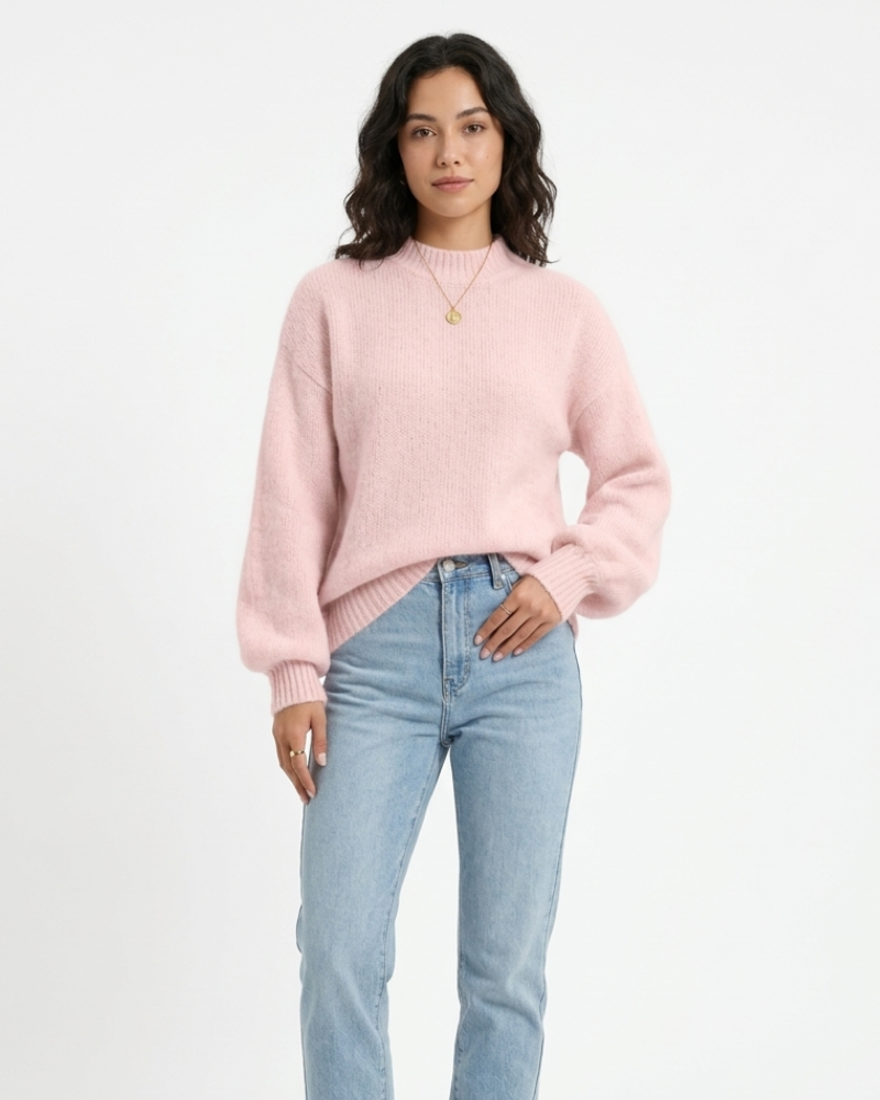 Gigi Maglione Donna Oversize – Pulover cu dungi și mâneci bufante moi