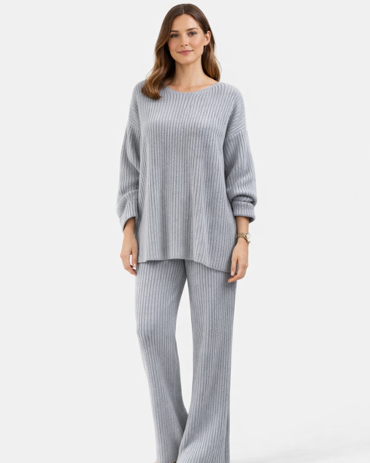 Set Maelle Damă Bluză & Pantaloni – Compleu Casual din Tricot Moale Elegant