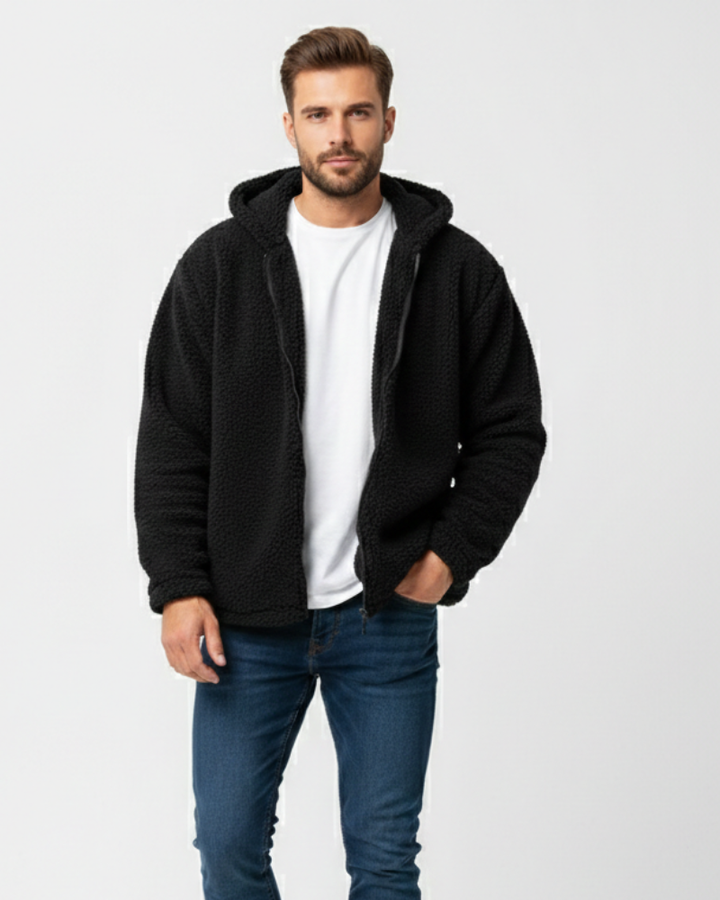 Cedric Felpa Termica Uomo con Zip e Cappuccio – Calda, Confortevole e Sportiva