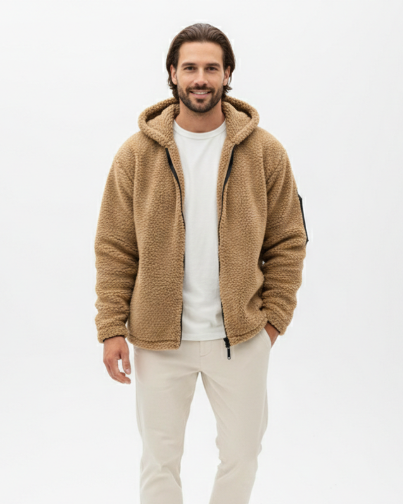 Cedric Felpa Termica Uomo con Zip e Cappuccio – Calda, Confortevole e Sportiva