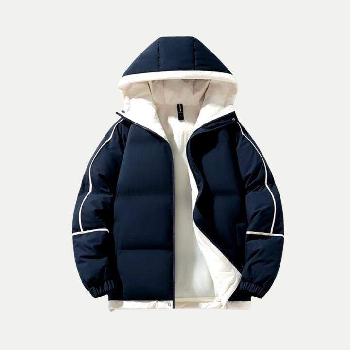 Francis Parka Uomo Imbottito con Cappuccio – Cappotto Invernale Moderno e Caldo