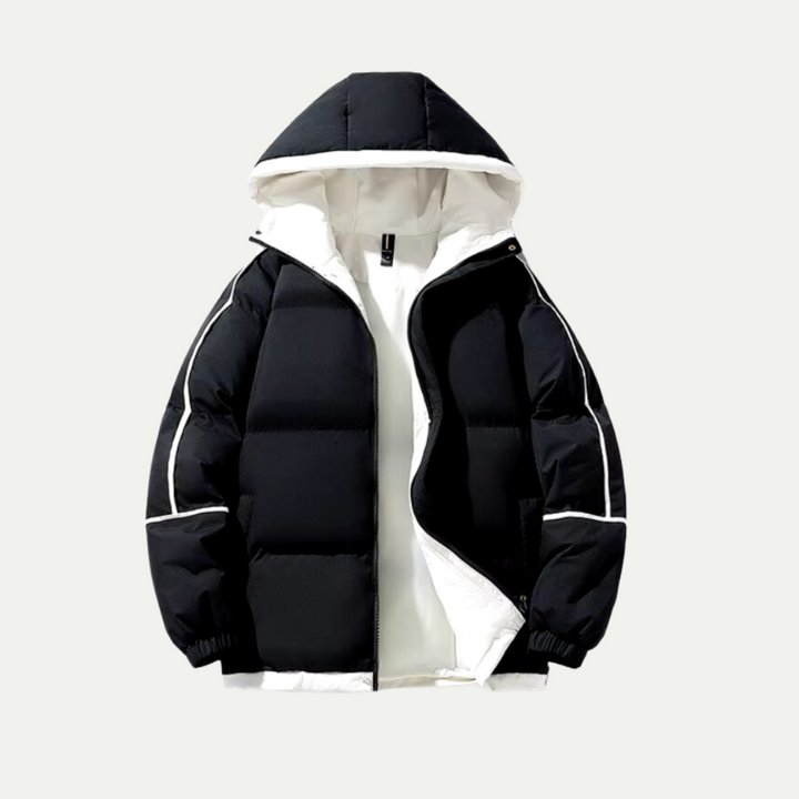Francis Parka Uomo Imbottito con Cappuccio – Cappotto Invernale Moderno e Caldo