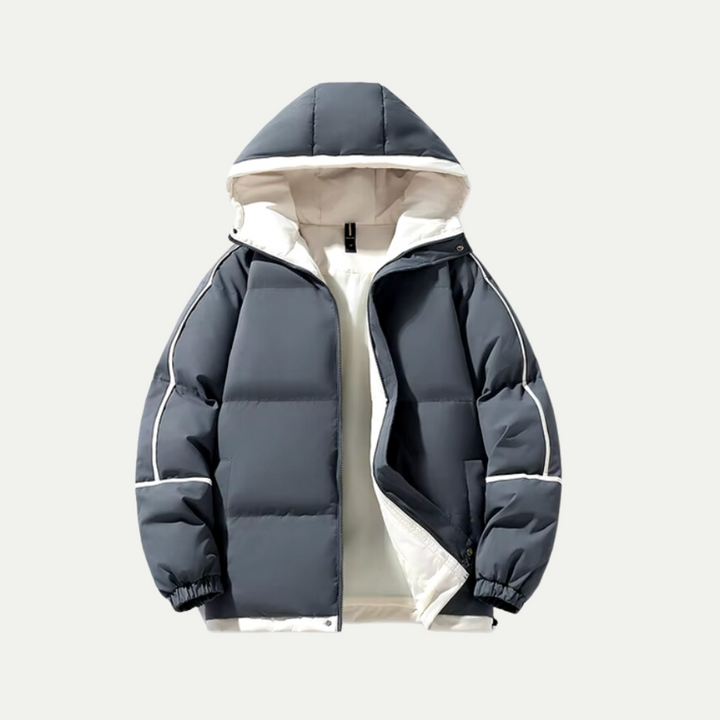 Francis Parka Uomo Imbottito con Cappuccio – Cappotto Invernale Moderno e Caldo