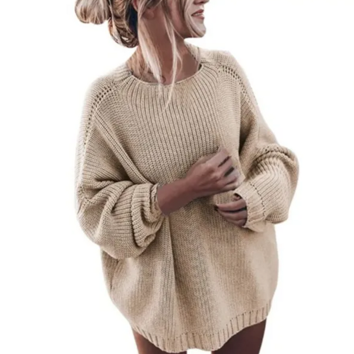 Mensy Maglione Oversize Donna – Trui in Maglia Morbida con Spalle Scese e Vestibilità Relax