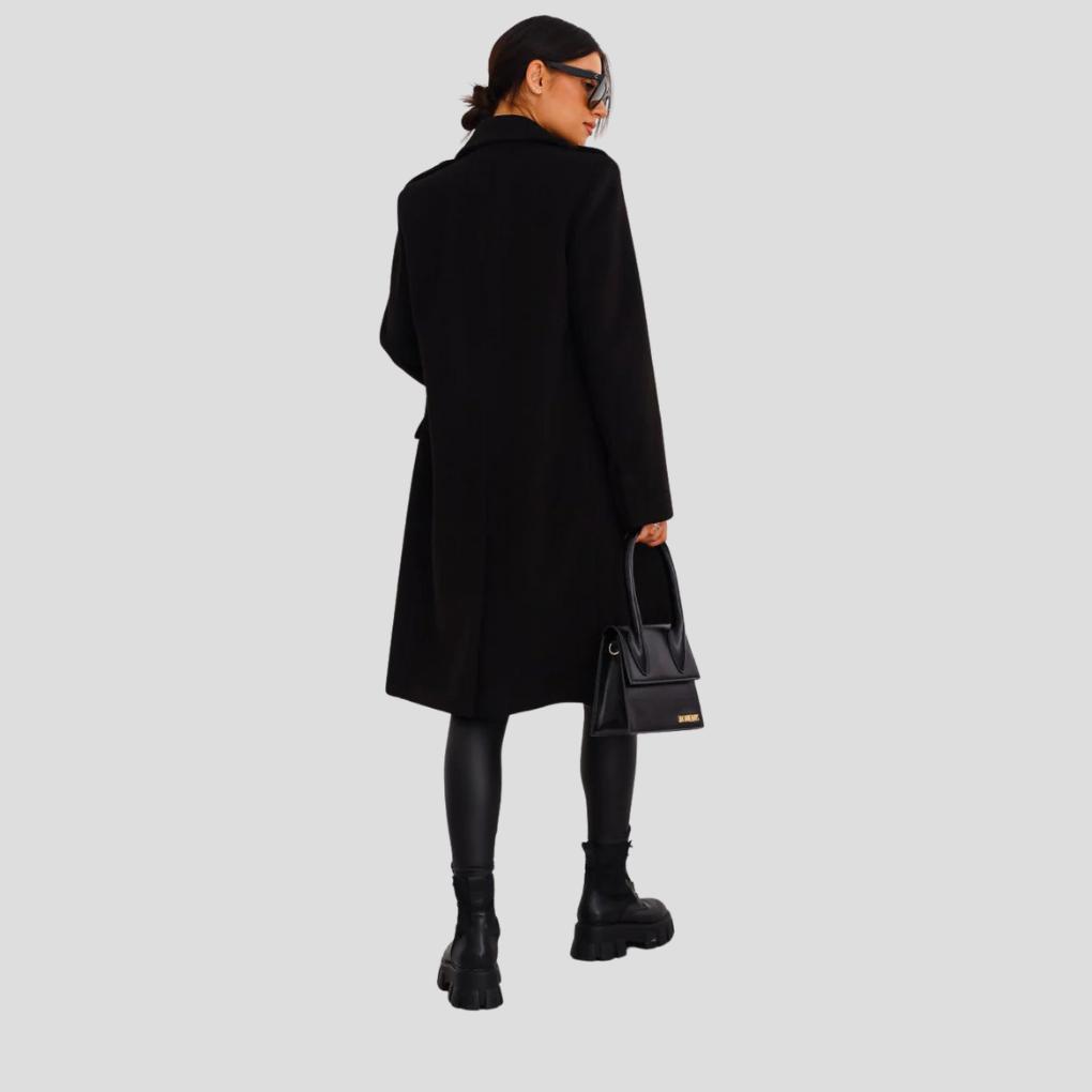 Issa Cappotto Donna Doppiopetto in Lana – Elegante Cappotto Invernale Classico