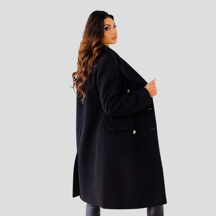 Issa Cappotto Donna Doppiopetto in Lana – Elegante Cappotto Invernale Classico