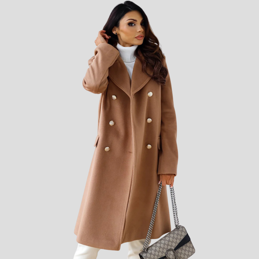 Issa Cappotto Donna Doppiopetto in Lana – Elegante Cappotto Invernale Classico