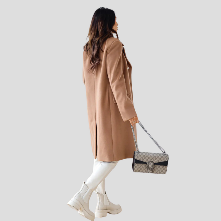 Issa Cappotto Donna Doppiopetto in Lana – Elegante Cappotto Invernale Classico