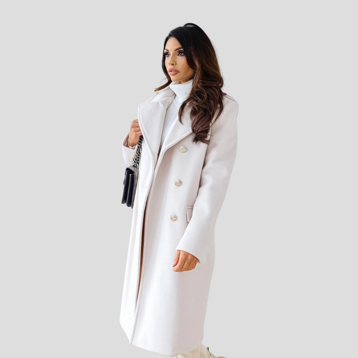 Issa Cappotto Donna Doppiopetto in Lana – Elegante Cappotto Invernale Classico