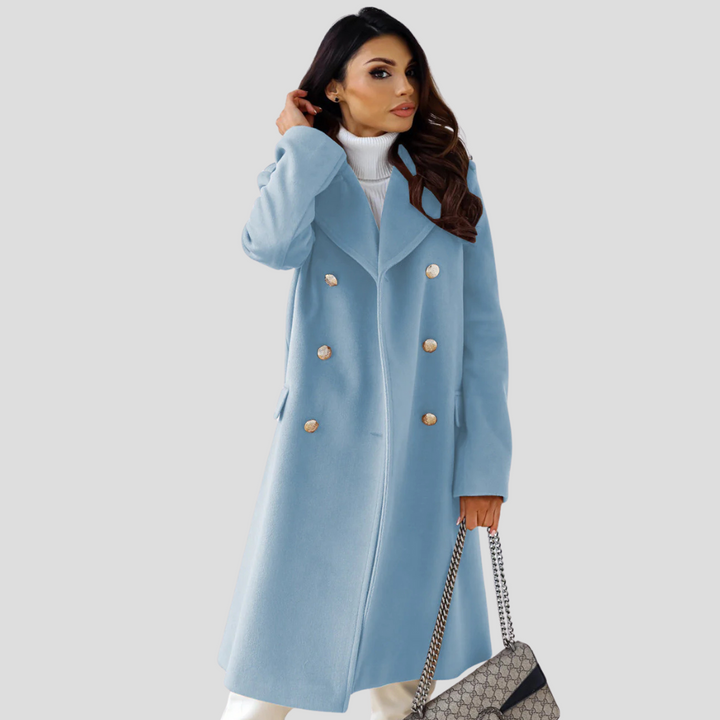 Issa Cappotto Donna Doppiopetto in Lana – Elegante Cappotto Invernale Classico