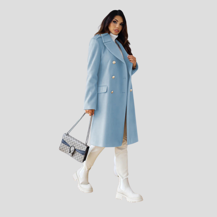 Issa Cappotto Donna Doppiopetto in Lana – Elegante Cappotto Invernale Classico