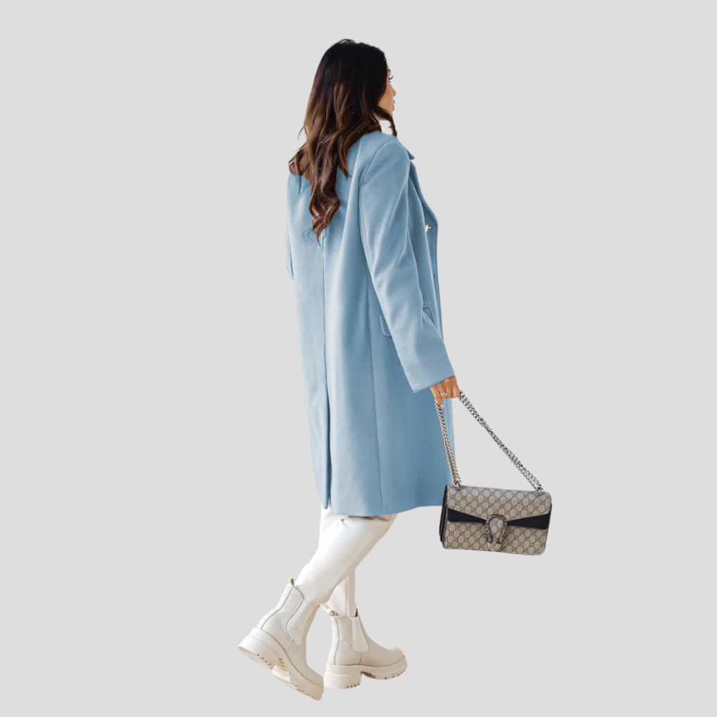 Issa Cappotto Donna Doppiopetto in Lana – Elegante Cappotto Invernale Classico