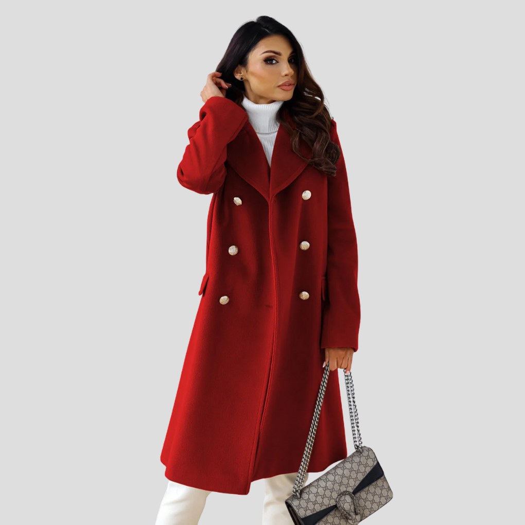 Issa Cappotto Donna Doppiopetto in Lana – Elegante Cappotto Invernale Classico