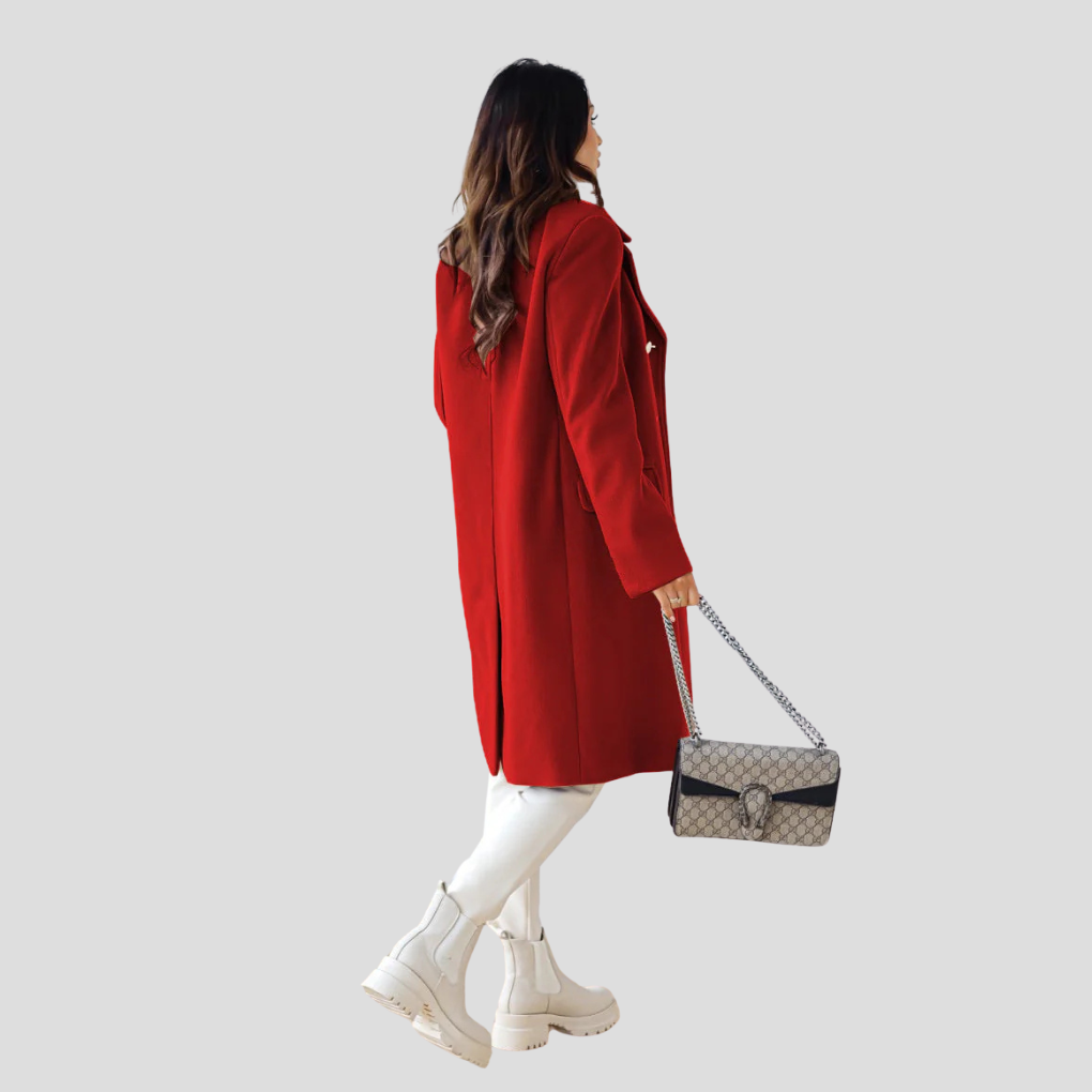Issa Cappotto Donna Doppiopetto in Lana – Elegante Cappotto Invernale Classico