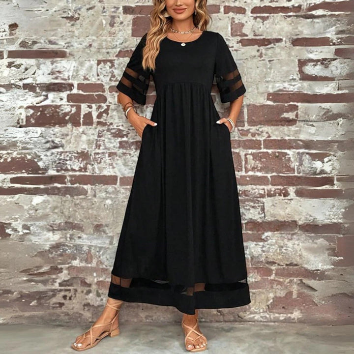 Summer Dress with Round Neck for Women | Maxi