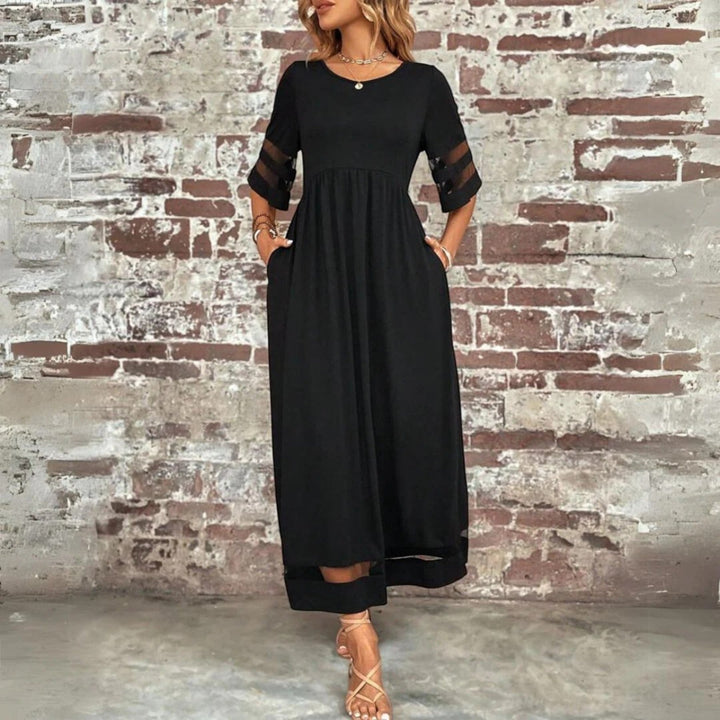 Summer Dress with Round Neck for Women | Maxi