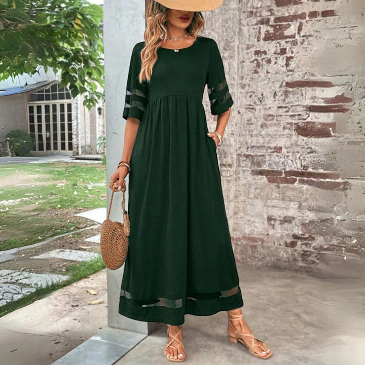 Summer Dress with Round Neck for Women | Maxi