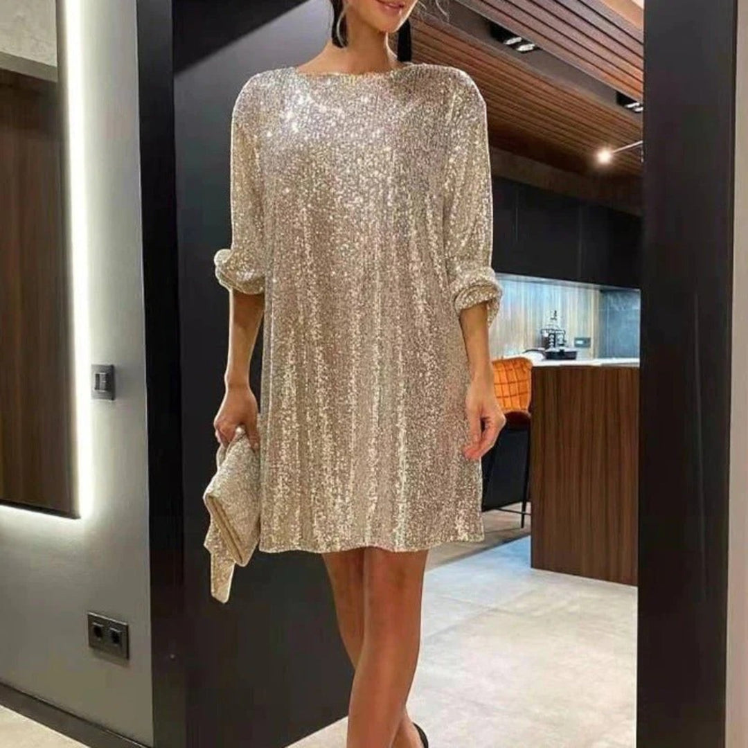 Rochie elegantă de petrecere cu decolteu barcă pentru femei | Mini