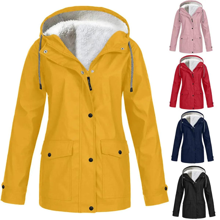 Harmony Donna Giacca Outdoor Impermeabile – Antivento con Fodera in Fleece e Cappuccio