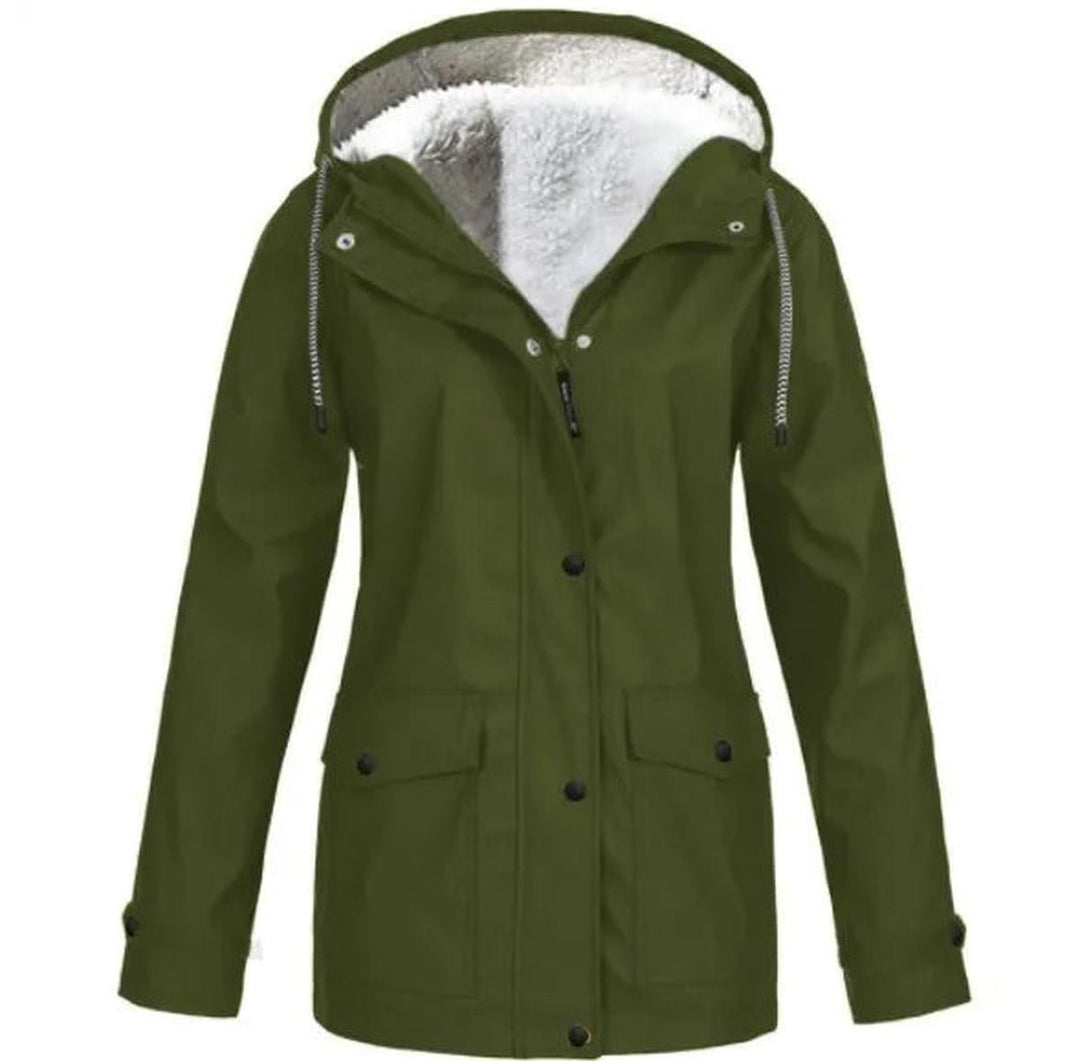Harmony Donna Giacca Outdoor Impermeabile – Antivento con Fodera in Fleece e Cappuccio