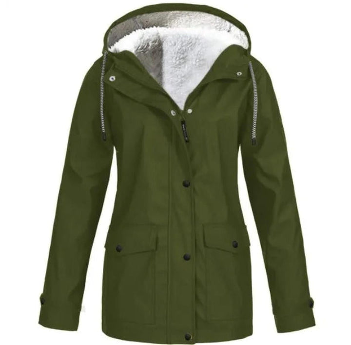 Harmony Donna Giacca Outdoor Impermeabile – Antivento con Fodera in Fleece e Cappuccio