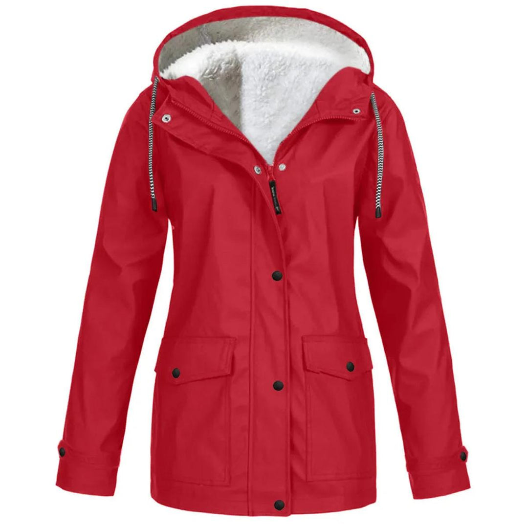 Harmony Donna Giacca Outdoor Impermeabile – Antivento con Fodera in Fleece e Cappuccio