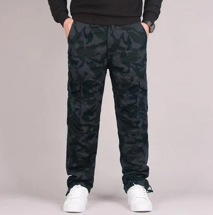 Pantaloni cargo drepți pentru bărbați | Cu buzunare